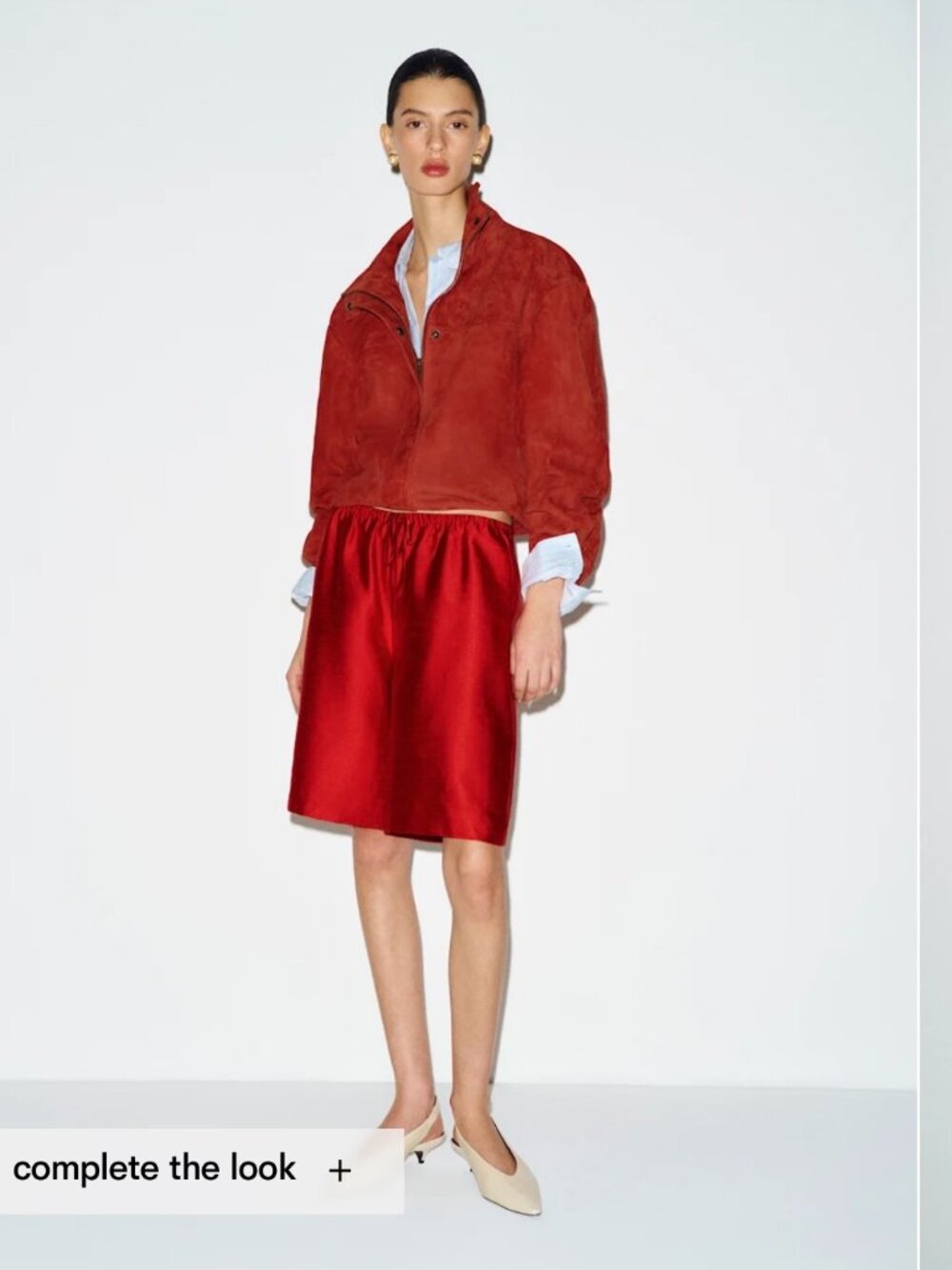 Reformation Red Sandy Shorts